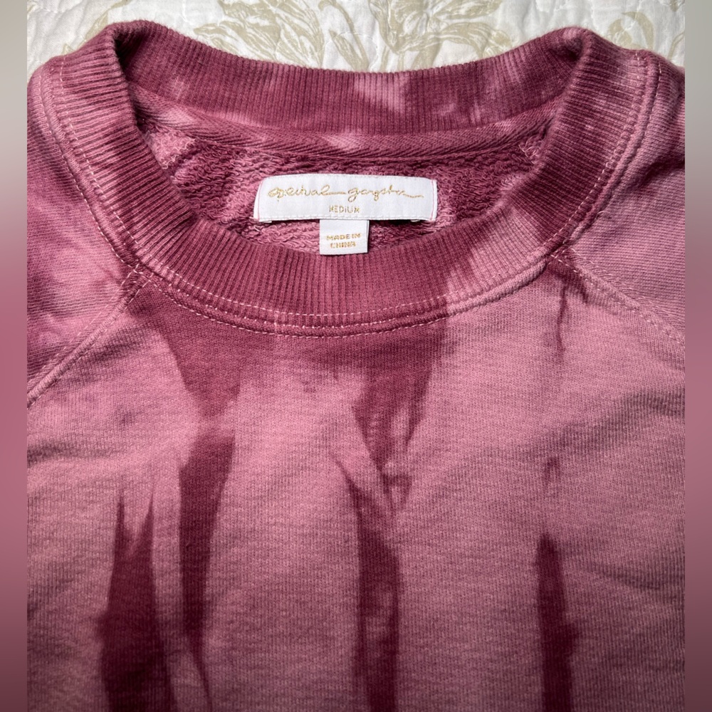 Spiritual Gangster Peloton Tie Dye Terry Sweatshirt, size medium Athleisure - Picture 3 of 11